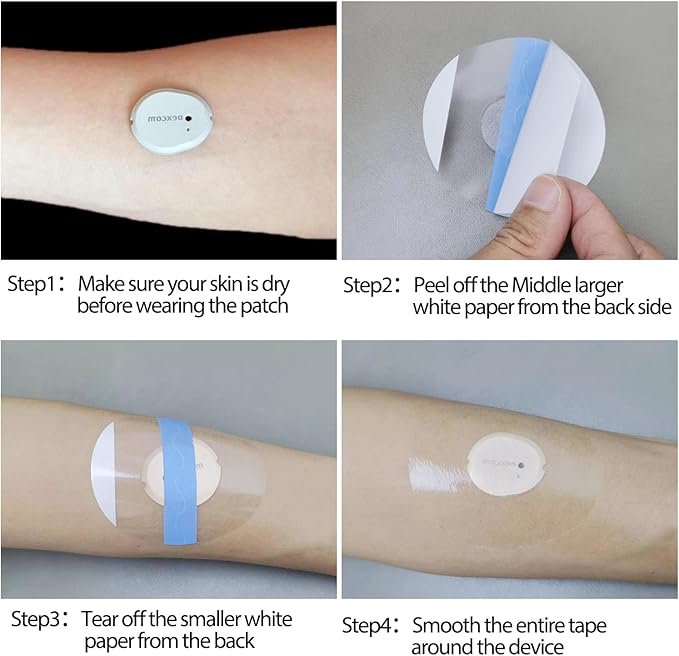 40 Pack G7 Adhesive Patches,Waterproof & Transparent G7 Overpatch for Long Stay Fixation Monitor Protection，Easy to use with no Hole in The Center