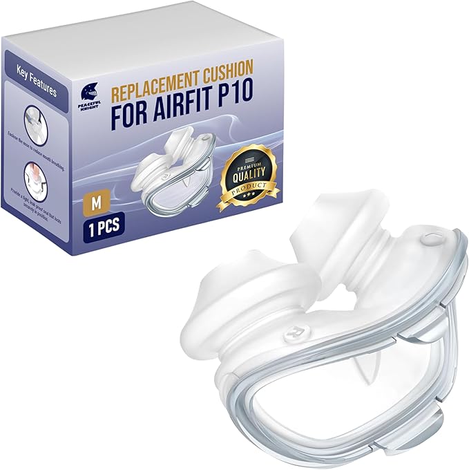 AirFit P10 Nasal Pillow Cushion (Medium) – Soft Silicone CPAP Mask Nose Pillow with Tube Frame Assembly - Light Weight Nasal Pillow CPAP for Better Sleep