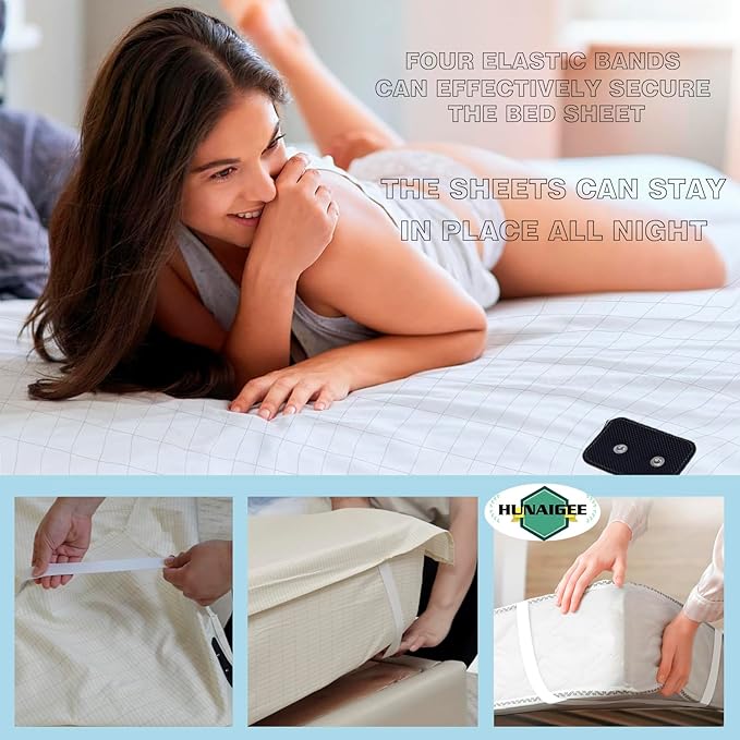 Grounding Sheets King Size Silver Fiber Flat Grounding Sheets Organic Cotton Grounded Bed Sheets for Sleep Stress Health Earth Connected Sheets with Grounding Cord 76x80 Inches Beige