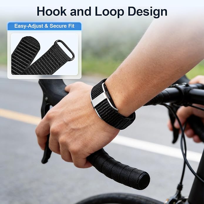 Nylon Loop Compatible with Hume Band, Breathable Replacement Strap for Women Men, Soft Adjustable Sport Wristband for Fitness Tracker