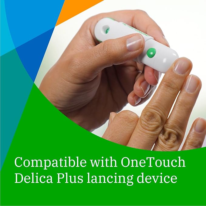 OneTouch Delica Plus Lancets & OneTouch Verio Test Strips Bundle - Includes 30 Test Strips & 30 Lancets - Fine 30-Gauge - Made for Diabetes Testing - Diabetic Supplies for Blood Sugar Monitor
