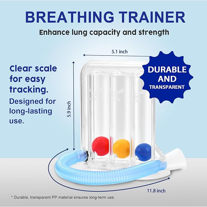 Incentive Spirometer Adult, Breathing Exercise Device for Lungs, Breathing Trainer