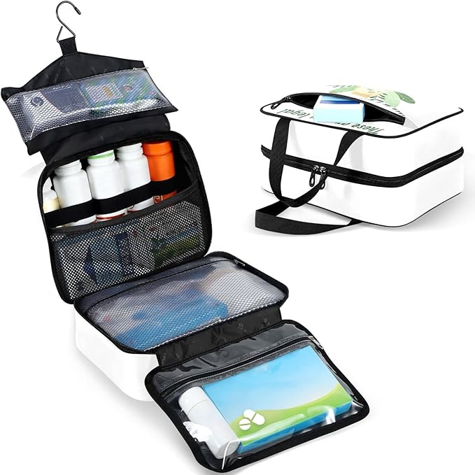 Naanle Pill Organizer Bag Travel Pill Bottle Medicine Organizer Home Storage Medication Bag for Vitamin Supplements, Phytotherapy Empty First Aid Bag for Car Camping, 1.0 Count