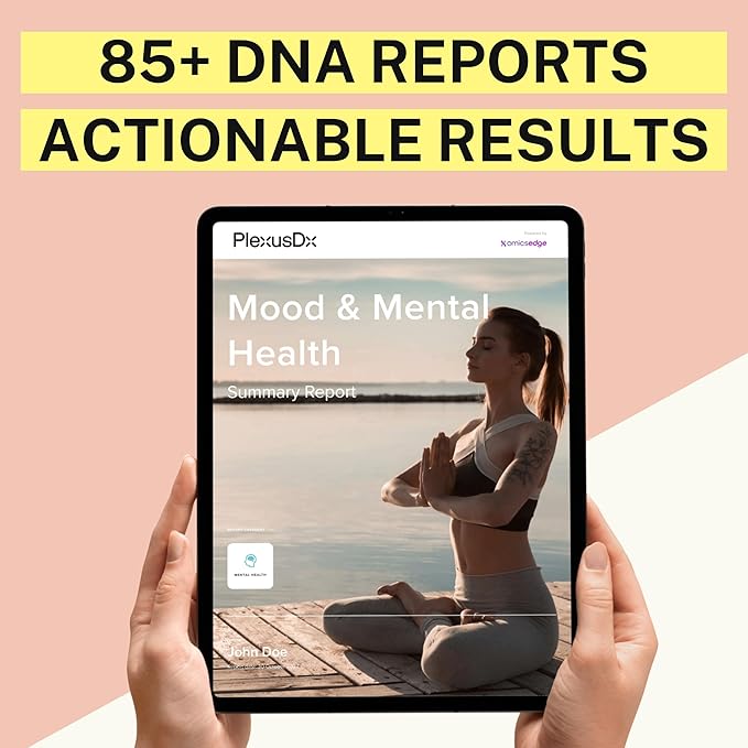 Stress & Mental Health Genetic Test | 85+ DNA Reports Including Mood, Anxiety, Cognition, and Brain Health | Custom Supplement, Diet, and Lifestyle Recommendations