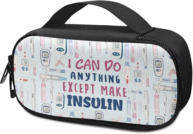 Rnyleeg Diabetic Bags for Supplies Reusable Insulin Bag for Women Men Small Diabetic Supplies Storage for Home Medicine Carrying Case Glucose Meter Cases