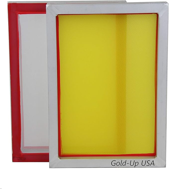 Aluminum Screen Printing Screens, Size 10 x 14 Inch Pre-Stretched Silk Screen Frame (305 Yellow Mesh)