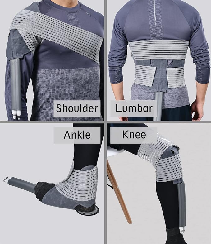 Cold Therapy System, Pain Relief for Post-Surgery Recovery, Programmable Ice Therapy Machine, Continuous Cryotherapy, Universal Pad for Knee, Ankle, Cervical, Back and Leg, Including 4 Straps