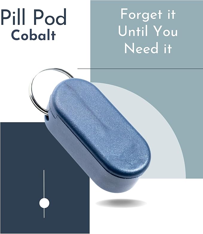 Micro Magnetic Keychain Pill Holder 3-Pack - Compact, Durable, Lightweight with Sleek Minimalist Design - Secure, Discrete, Portable Pill Holder Keychain (Luxe 3-Pack)