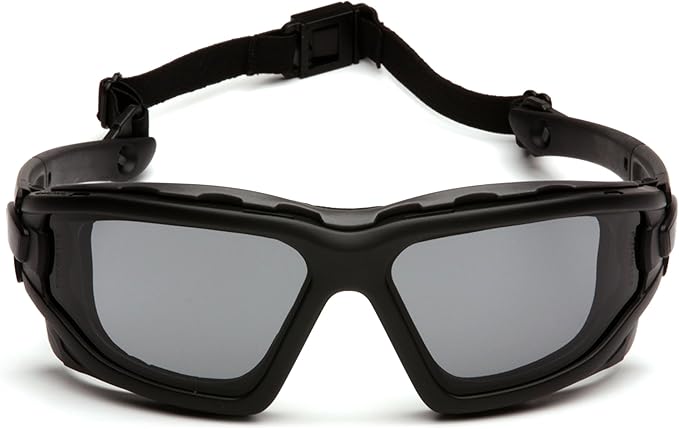 PYRAMEX I-Force Sporty Dual Pane Anti-Fog Goggle, Black Frame/Clear Anti-Fog Lens