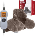 Ambershine 19''x24'' Weighted Neck & Shoulder Heating Pad, 2.5lbs with 12 Temperature Settings& 4 Auto-Off Timers, Pain Relief for Neck/Shoulder/Back, Christmas Gifts for Women Men Mom Dad(Light Tan)