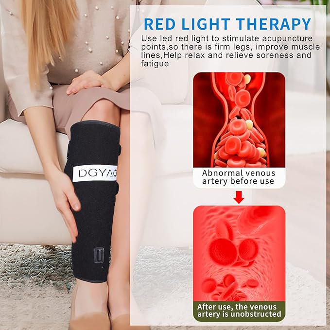 DGXINJUN Red Light Therapy Device for Body Calf Arm Pain Relief Near Infrared Light Therapy 850nm LED Muscle Wrap for Leg Home Use Nerve Damage Deep Penetrating Heals