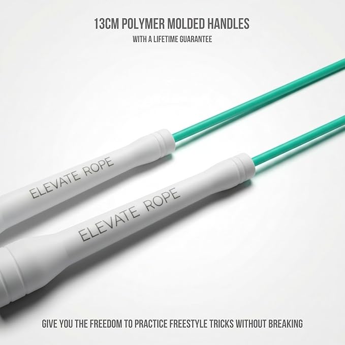 Elevate Rope Professional Beaded Jump Rope - 3m Adjustable, Quality Beads & Poly Cord - For Freestyle, Cardio & Tricks - All Levels & Indoor/Outdoor Use