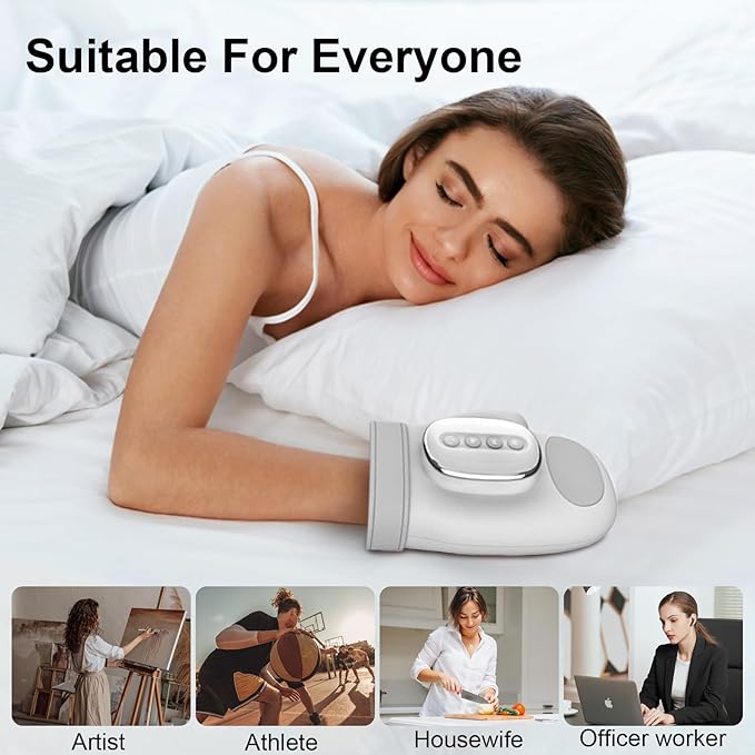 Hand Massager,Cordless Hand Massager with Heat & Compression for Arthritis, Carpal Tunnel & Finger Pain Relief-FSA/HSA Eligible,Rechargeable & Portable Gifts for Men Women