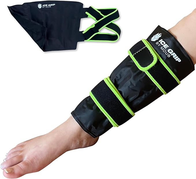 Shin Hot & Cold Ice Wrap Post Surgery Compression Reusable Gel Pack for Injury Flexible for Inflamation, Leg, ACL, MCL, Knee, Calf, Elbow, Ankle, Arm, Foot, Wrist Recovery Relief Therapy