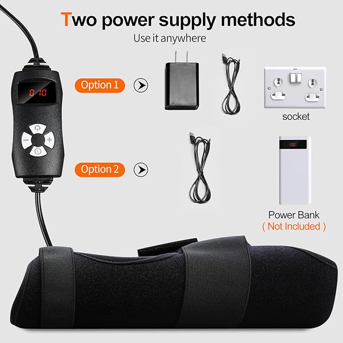 Multi-Functional Red Light Therapy Belt for Neck, Knee, Feet, Hands, etc. 660nm & 850nm Near-Infrared Light Therapy Wrap Devices with Heat for Body, Massager Mat for Pain Relief at Home