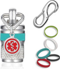 Divoti Precision CNC Machined Stainless Steel Emergency Pill Holder Keychain - Micro/Silicone Bands
