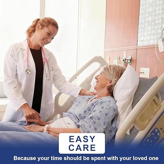 1Pack Hospital Bed Sheets with Elastic All Around for a Perfect Fit, Waterproof Sheets for Hospital Bed at Home, Reusable and Machine Washable, 36" x 84" x 14" (Floral-Grey)