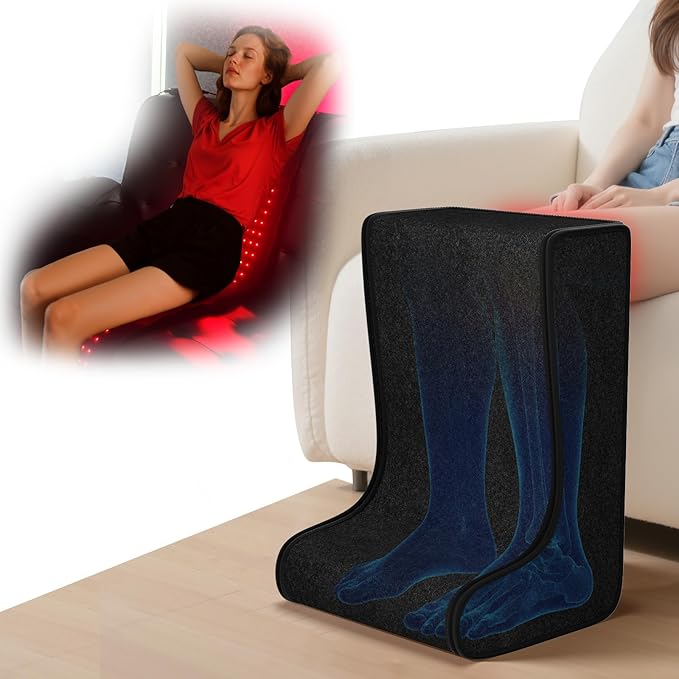Red Light Therapy for Feet,4 Modes for Legs Ankle,Infrared Light Therapy Consisting of 420 Dual Wavelength LED,Adjustable Power and Time Controller