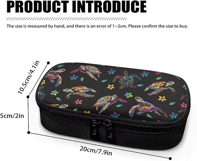 Sea Turtle Flowers Insulin Cooler Travel Case Medicine Organizer Diabetic Medication Bag for Insulin Pens and Other Diabetes Supplies with Handle, Insulation Liner