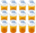Pill Bottles with Child Resistant Cap, Prescription Vials - Push Down and Turn - Empty Medicine Plastic Containers Safety Cover for Personal Medication & Pharmacy (20dram, Amber, 12pcs)
