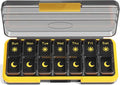 Zoksi Am Pm Pill Organizer 7 Day, Weekly Pill Box 2 Times a Day, Medicine Pill Organizer with Separate Compartment, Travel Pill Case Dispenser Portable for Vitamins, Fish Oils, Medicines(Black)