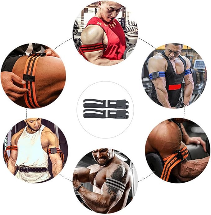 2Pcs Blood Flow Restriction Bands Kaatsu Training Bands,Occlusion Training Bands,Bicep Bands,Workout Equipment Weight Bands,Workout Blood Flow Restriction Bands, Occlusion Training Bands Blood Fl