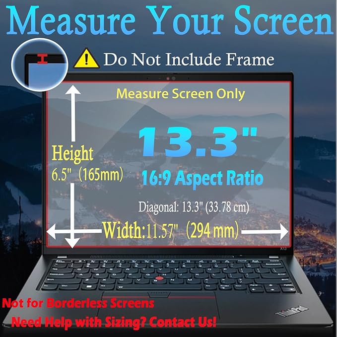 15.6 Inch Privacy Screen for Computer Monitor, 16:9 Anti-Spy Filter for Laptop & PC Display, Blue Light Blocking Anti-Glare Reversible Protector Film, Easy Slide-Mount Installation (15.6 Inch Widescreen(16:9))