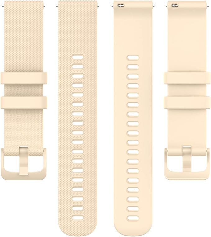 Compatible with Garmin Venu Sq Bands for Women Men, 20mm Quick Release Silicone Replacement Band Wristbands Straps Bracelet Fit for Garmin Vivoactive 3 Music, Forerunner 245 645 (Khaki)
