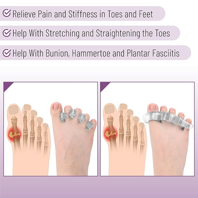 Dr. JK- ToePal Gel Toe Separator, 4 Pairs, Toe Spacers, Bunion Corrector