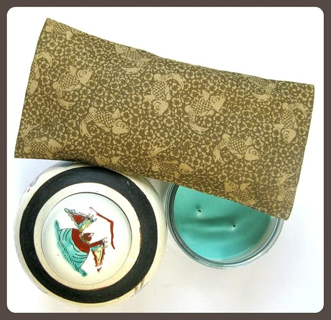 Eye Pillow Gift Pack - Washable Cover Refillable Lavender Flax Chamomile Weighted - Microwavable Yoga Headache Relief - Soft Cotton Adults Children - Green