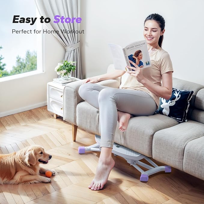 MERACH Balance Board for Adults, Rocking Stepper with Resistance Bands, Portable Wobble Board Featuring LCD Monitor, 300 lbs Capacity Ski Twister Trainer for Full Body Workout at Home Gym