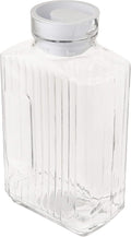 Anchor Hocking Glass Bistro Pitcher with White Stopper, 64-Ounce, Clear