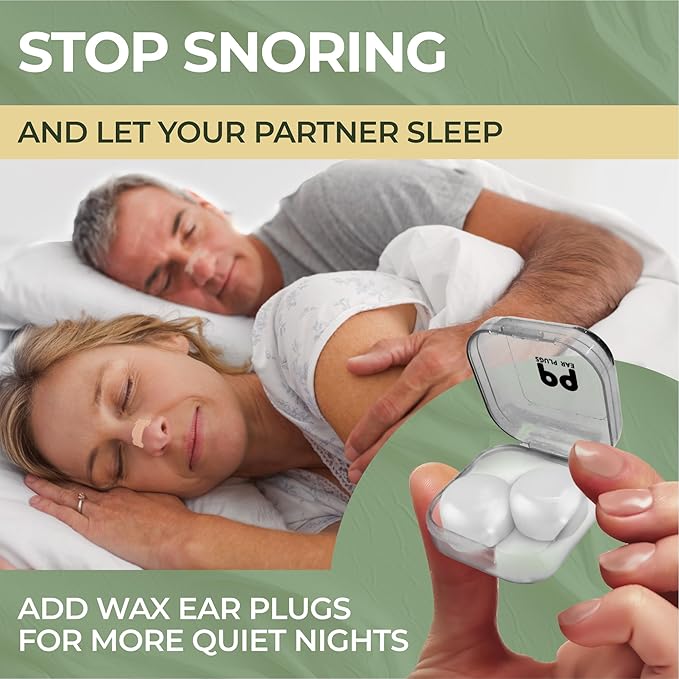 Peace&Quiet PQ 40 Nasal Strips for Snoring, Nasal Stripes for Sports & Sleeping - Nose Strips for Congestion Relief, Snore Reducing Aids - Improve Sleep, Reduce Snoring | Skin Tone