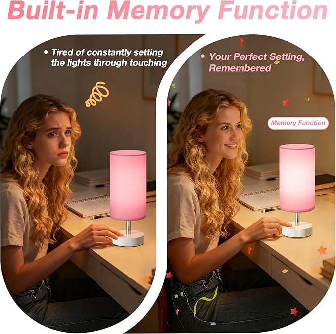 Dicoool Light Therapy Lamp 10000 Lux, Sun Lamp with Remote, 3 Color Temperature & Stepless Dimming, Happy Sunlight Lamp, Daylight Lamp for Home, Office, Pink Decoration Use As Lift Mood, Happy Life