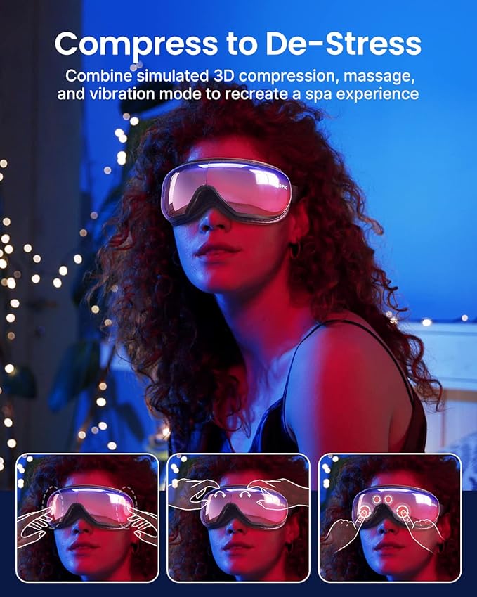 Renpho Headache Relief Hat with Hot or Cold Therapy & Eyeris 1 - Eye Massager with Heat