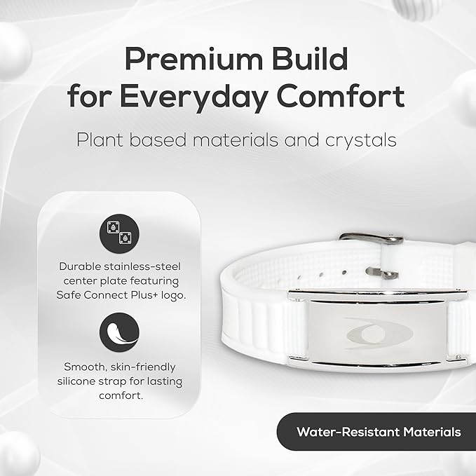 EMF BodyBand Plus+ Bracelet - Holistic Wellness Harmonizer Wristband for Men and Women (White)