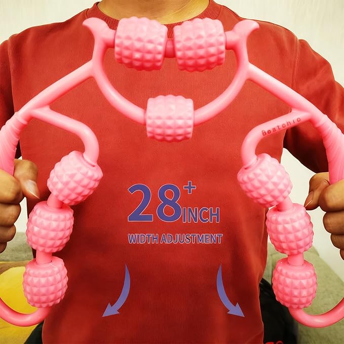 Beatchic Neck Massager Muscle Roller Leg Calf Massager for Circulation and Pain Relief with Massage Ball Multi-Functional Body Massage Tools