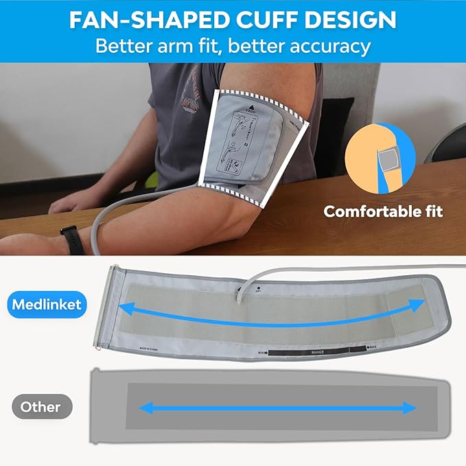 Y003A1 Medium Replacement Blood Pressure Cuff, 9-13inch BP Cuff Compatible with Omron BP5100 BP5250 BP5450 BP7100 BP5350 BP7350 BP7250 BP Monitor, for Home BP Checks