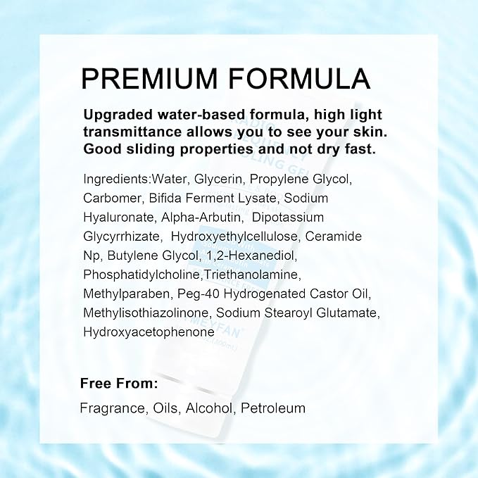 Conductive Gel for Microcurrent, Radio Frequency Gel Primer for RF Facial Machine, Fragrance-Free, Hypoallergenic, Rich in Hyaluronic Acid, Ceramide, Instantly Soothing Skin, Long-Lasting Hydrating