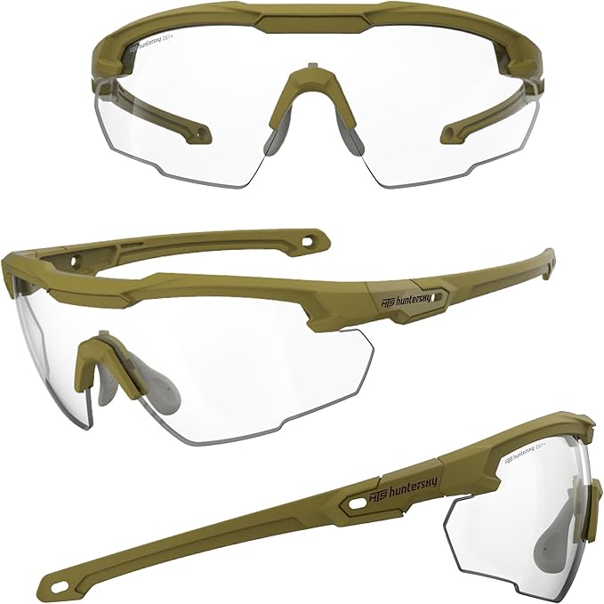 HTS HUNTERSKY Ballistic Tactical Shooting Glasses ANSI Z87+ UV400 Protective Eyewear