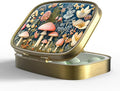 Small Pill Box Pill Case with Mirror Retro Pocket 2 Compartment Pill Holder for Purse or Pocket Bronze Portable Medicine Vitamin Container Fish Oil and Supplement Storage BPA-Free