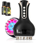 3 in 1, 35-Speed Lymphatic Drainage Massager & Anti Cellulite Message Tool with Essential Oil, Body Sculpting Machine with MicroCurrent, Light, Heat & Vibration, Fascia Blaster for Legs,Arms, Belly