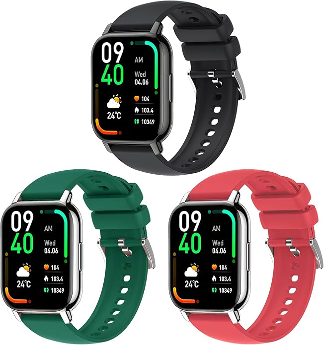 Harikiri 22mm Silicone Bands Compatible with Popglory/Fitpolo/FITVII/Gydom/Woneligo/ENOMIR/TOOBUR/Veryfit/Poounur/RUIMEN,Quick Release Watch Strap for Men Women