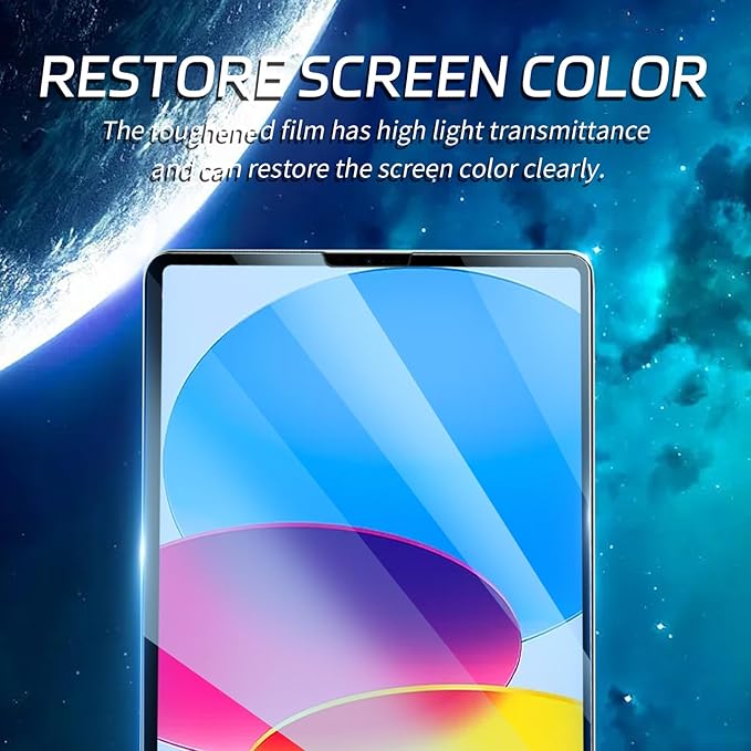 ZenRich [2 Packs] Anti Blue Light Screen Protector for iPad (A16) 11th/10th Generation 2025/2022 (11"/10.9") – 9H Hardness Tempered Glass, HD Clarity, Eye Protection, Scratch Resistant, Bubble-free