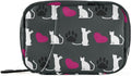 Cute Cat Heart Pill Case, Portable Weekly Pill Box Bag Container 7 Days Pill Organizer Vitamin Supplement Holder with Zipper for Travel Family Business