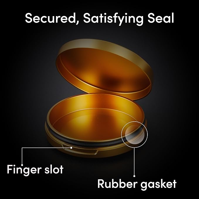 Aluminum Zyn Can – Slim Metal Zyn Container for Pouches & Snus | Core Series | Gold