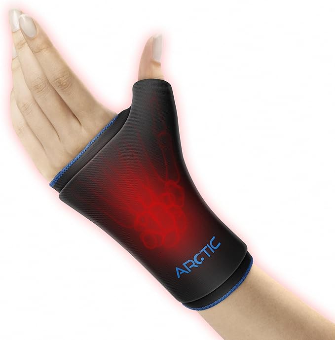 Two Pack | Wearable Thumb & Wrist Ice Pack – Reusable Hot Cold Compression for Hand, Finger, Carpal Tunnel, Arthritis, and Tendonitis Relief (S/M)