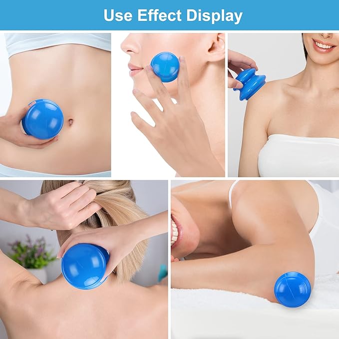 Silicone Cupping Therapy Set, Professional Studio and Home Cupping Set Massage Therapy Cups, Chinese Massage Cups for Cellulite Reduction Cupping Kit, Muscle and Joint Pain Myofascial Cupping Massager