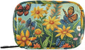 Travel Pill Case Colorful Garden Flowers Weekly Small Pill Box 7 Day Pill Box Pill Organizer Bag