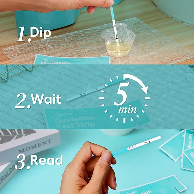 Areta Ovulation Test Strips Kit: 30 Tests | Accurate & Reliable for Women | Fast & Convenient Fertility Tracking | High Accuracy Ovulation Test Kit | Expiration Date 07/11/2026